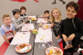 students enjoying treats