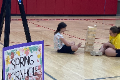 students playing game