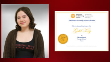 CV Student Receives Scholastic Writing Gold Key