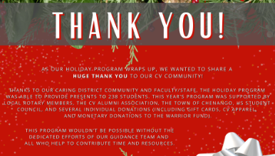 Thank you for supporting the CV Holiday Program!