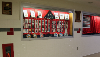 Military Display Case Pays Tribute to CV Graduates