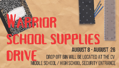 Warrior School Supplies Drive 2022