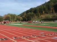 distant shot of homecoming football game against maine endwell