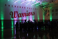 inside of high school gym for homecoming dance