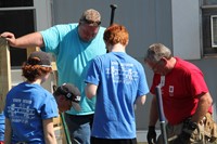 group working on digging