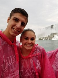 two students at niagra falls maid of the mist
