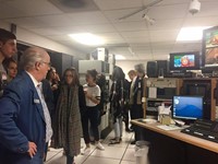 students inside control room