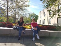 teachers sitting outside