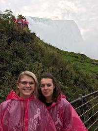 two females at niagra falls