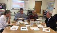 judges trying the sandwiches