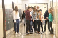 elementary students showing french students classroom