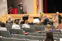 close up quintet performance in the auditorium