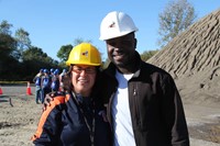 c v high school guidance counselor judy hayes and boys varsity soccer coach handy eugn helped to gui