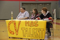 c v has talent judges watching at high school pep rally