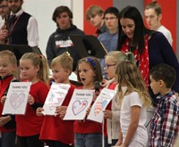 additional students reading patriotic poem