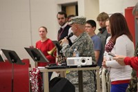 veteran speaking at assembly