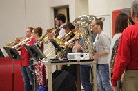 brass ensemble performing