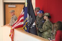 veterans from the american legion at veterans day assembly