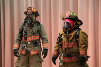 firefighters dressed in their gear