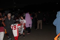 people outside at trunk or treat event