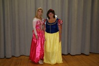 chenango bridge staff dressed as princesses