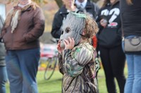 student dressed as groot