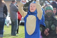 student dressed as sonic the hedgehog