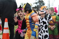 students walking in p d parade