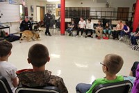 students watch k 9 trooper smell test