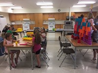 classroom shot of summer steam students k through 1