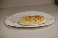 pancake on a paper plate