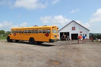 c v bus parked in front of dutch hill creamery