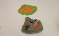 two examples of felt created by summer steam students