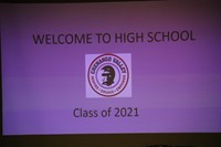 sign that says welcome to high school class of 2021