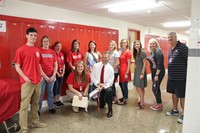 some of the staff at the chenango valley middle school orientation