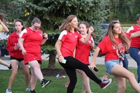 high school students dance at rally in the valley event