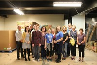 c v students staff and hillcrest rotary club members who helped fill bags of food for backpack progr
