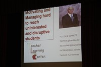 power point slide for opening day keynote speaker brian mendler called motivating and managing hard 