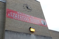 banner elementary school that reads welcome to chenango bridge elementary school