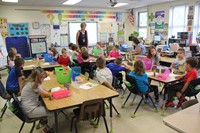 wide shot of mrs shelepaks second grade class