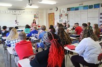 mrs henyan teaches middle school french class