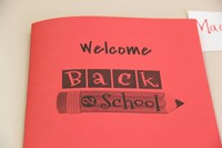 booklet that reads welcome back 2 school