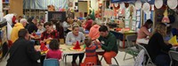 wide shot of classroom for pre k family day