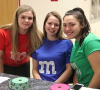 students wearing m and m shirts