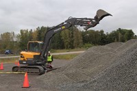 machine in action at construction career day