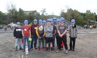 group of students at construction career day