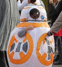 student wearing halloween costume