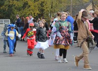 students dressed in halloween costumes