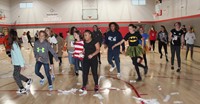 students dancing