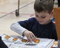student taking part in learning activity